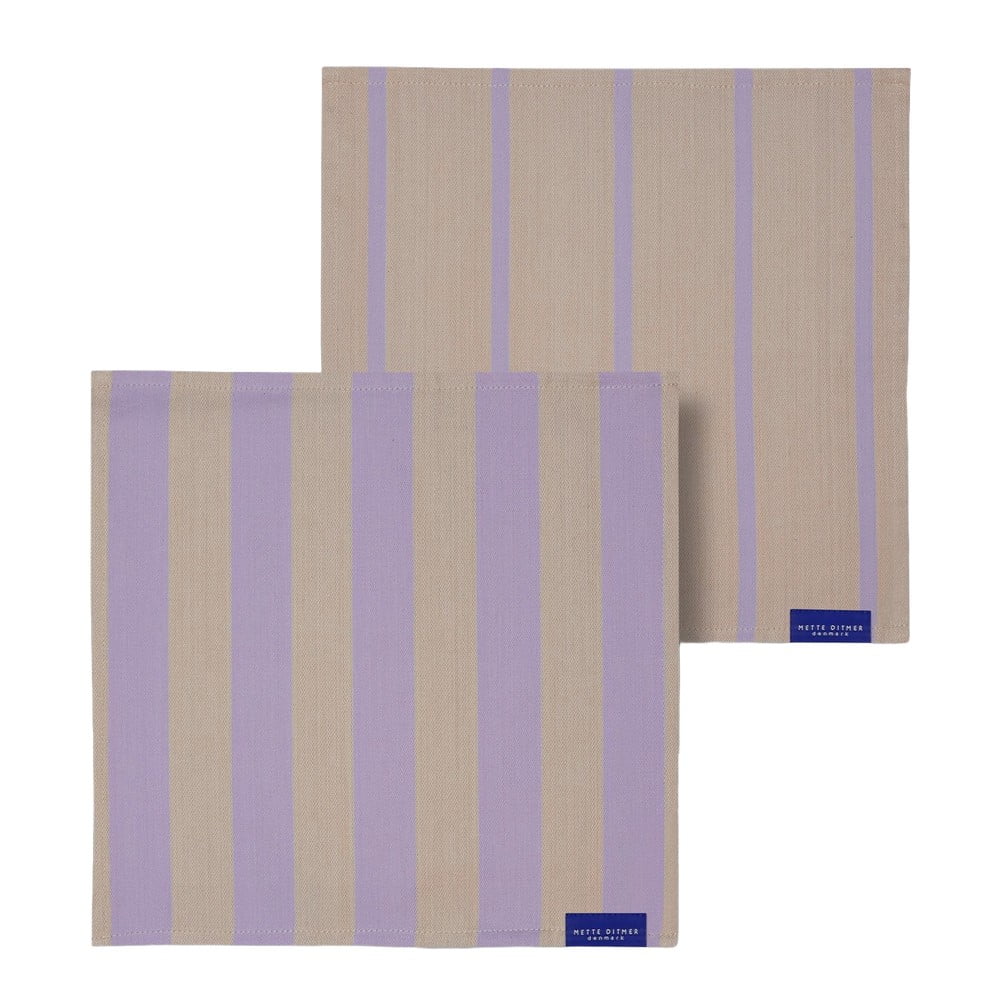 Șervețele 2 buc. din material textil Stripes – Mette Ditmer Denmark