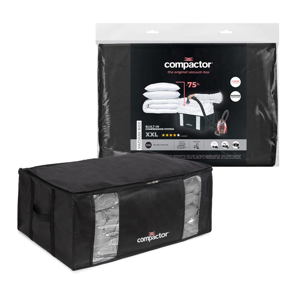 Cutie depozitare cu vacuum Compactor Black Edition, capacitate 210 l, negru