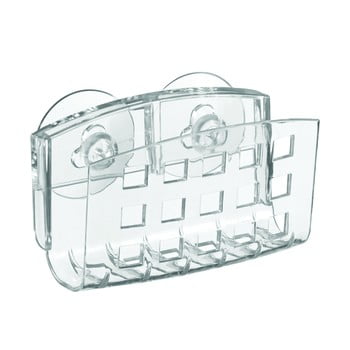 Suport transparent cu ventuze idesign, 5 x 14 cm