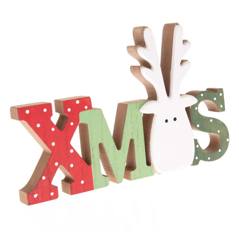 Decorațiune din lemn xmas dakls, 22,2 x 14 cm