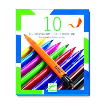 Set 10 markere cu 2 fețe djeco