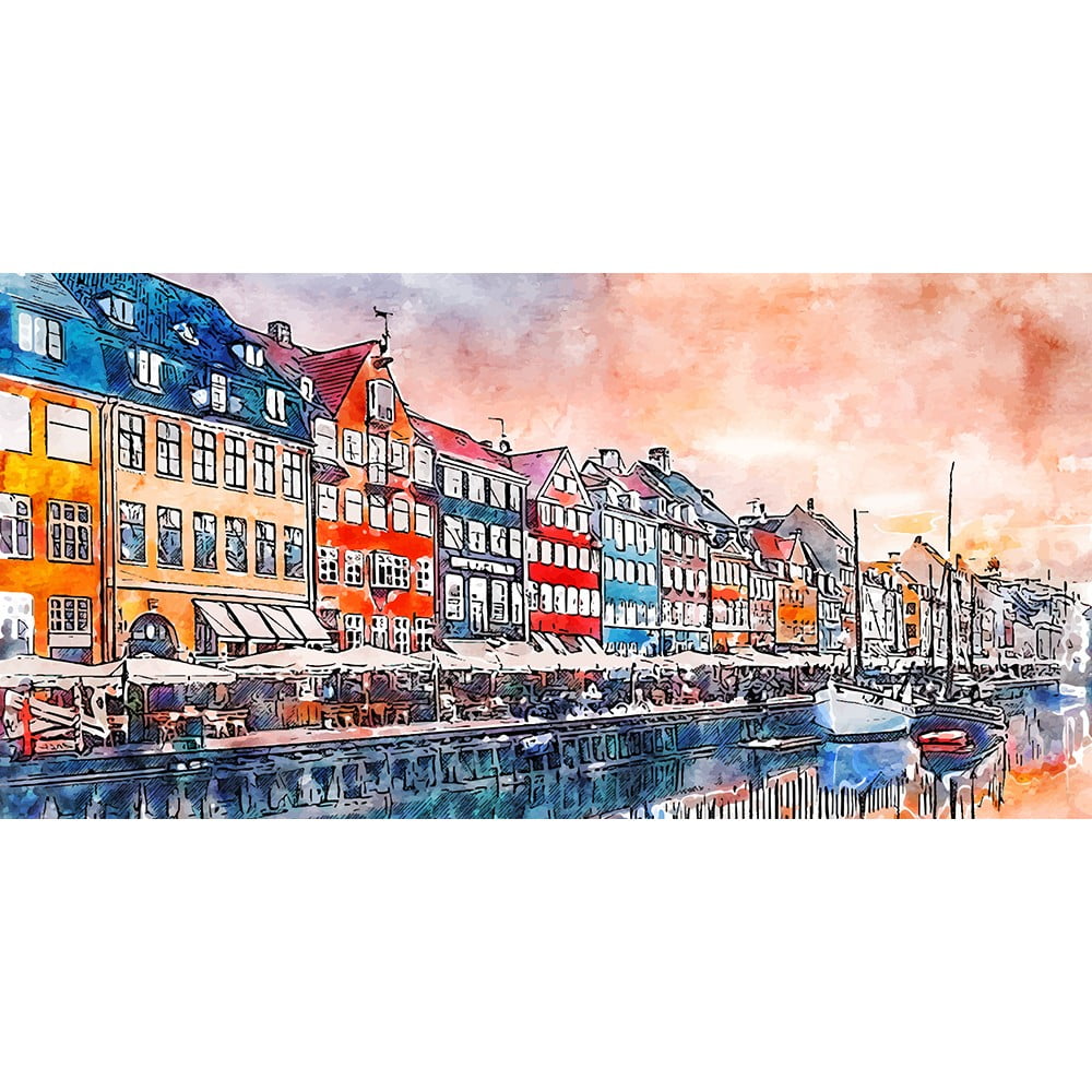  Tablou 80x40 cm Copenhagen – Fedkolor 