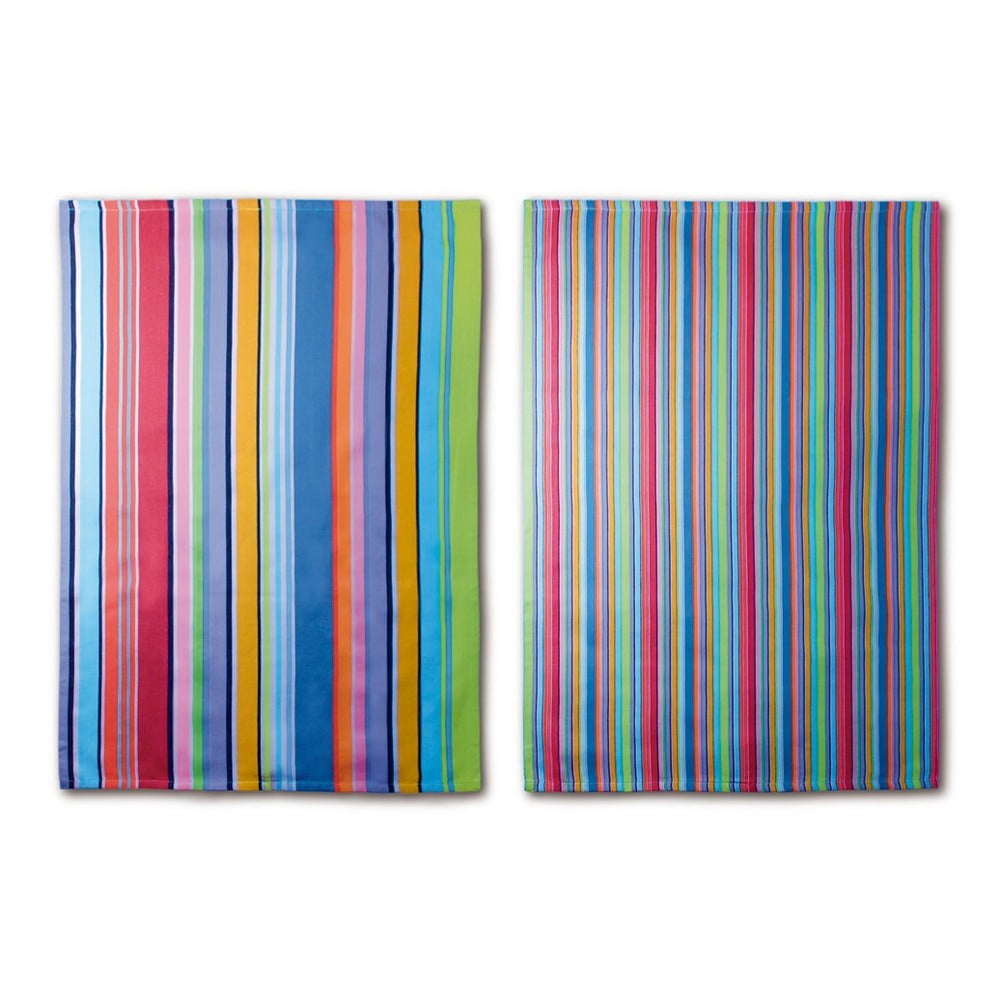 Set 2 prosoape din bumbac Remember Purple Stripes, 70 x 50 cm bonami.ro imagine 2022