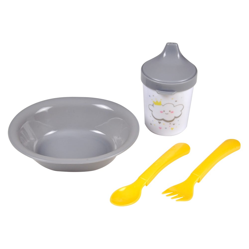 Set de veselă pentru copii 4 buc. din plastic Cloud – Bébé Douceur
