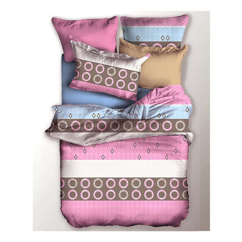 Lenjerie de pat roz din microfibră pentru pat dublu 220×200 cm Morgen – AmeliaHome 220x200 imagine noua