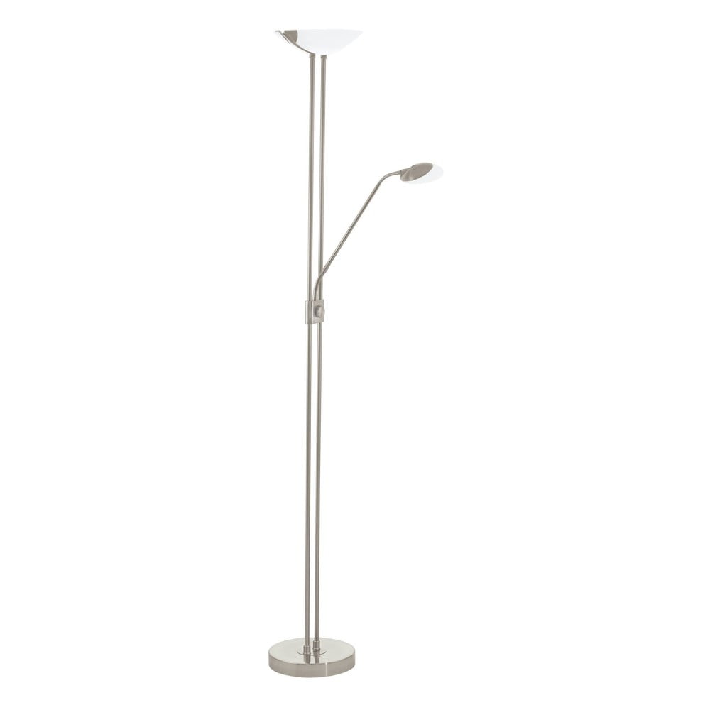 Lampadar gri LED cu abajur din sticlă (înălțime 180 cm) BAYA LED – EGLO