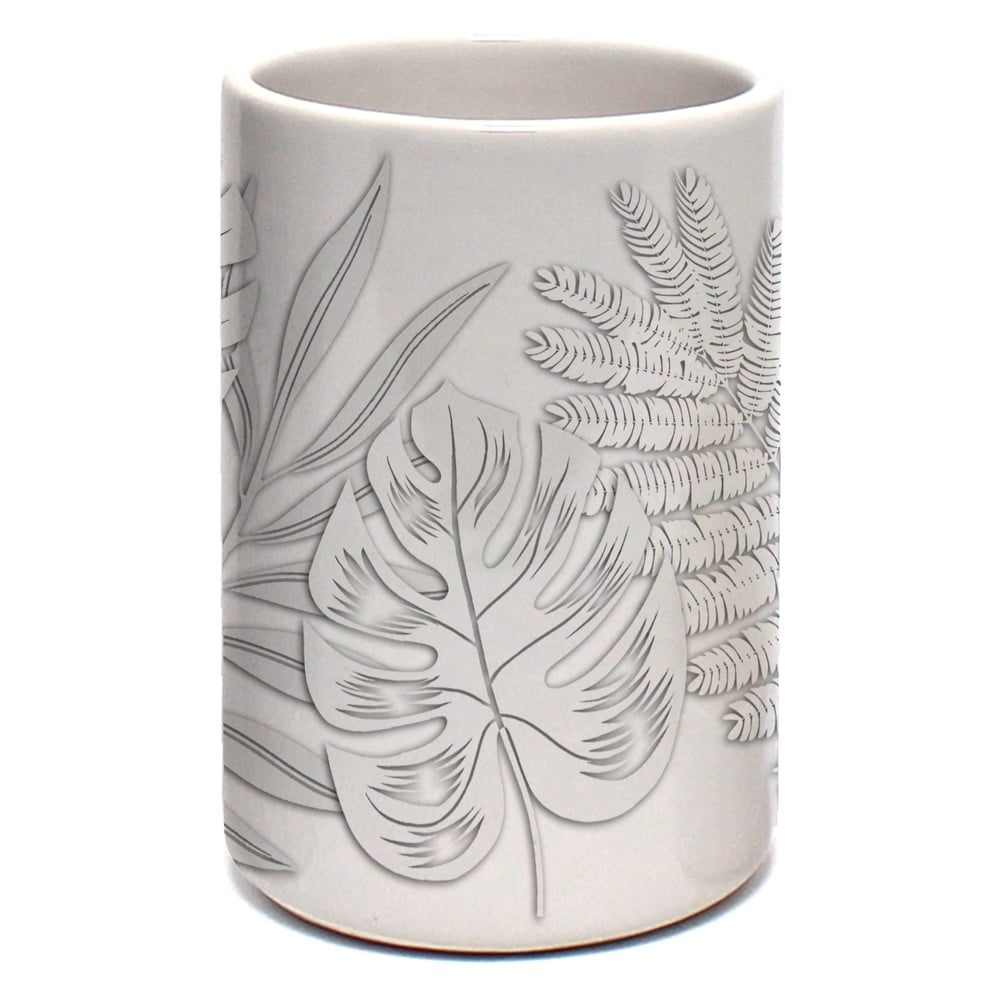 Suport pentru periuța de dinți alb din ceramică Amber – douceur d\'intérieur