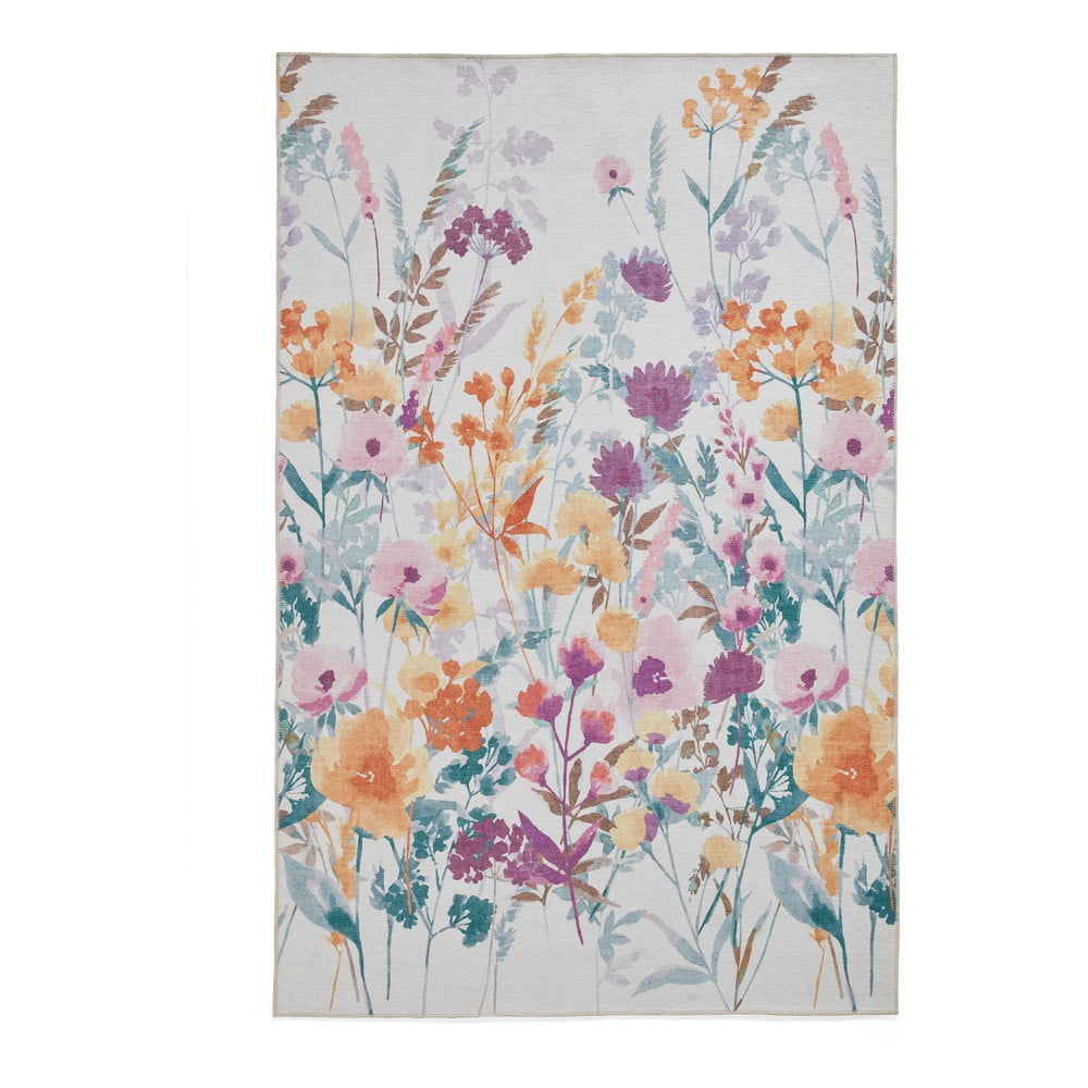 Covor galben lavabil 152x230 cm Country Floral – Catherine Lansfield