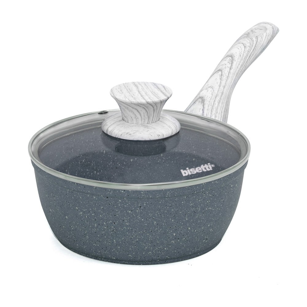 Ibric cu capac Bisetti PIerre Gourmet, ø 18 cm, gri