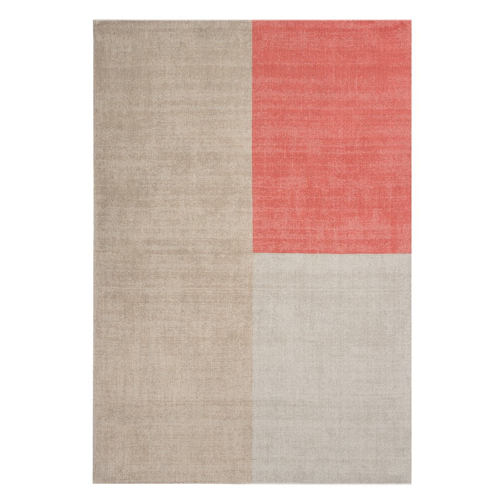 Covor Asiatic Carpets Blox, 160 x 230 cm, bej-roz