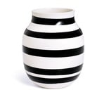 Vază din gresie Kähler Design Omaggio, înălțime 20 cm, negru - alb