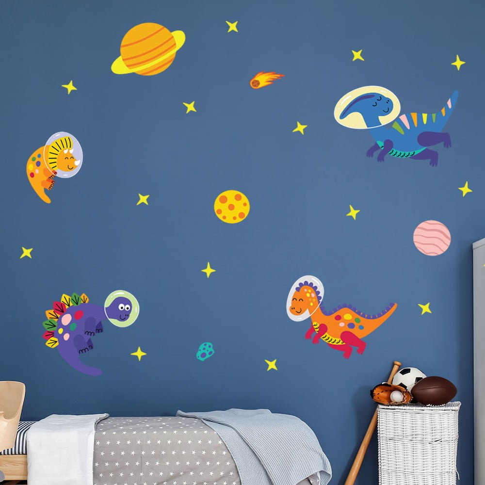 Autocolante de perete pentru camera copiilor Ambiance Dinosaurs Ambiance imagine 2022