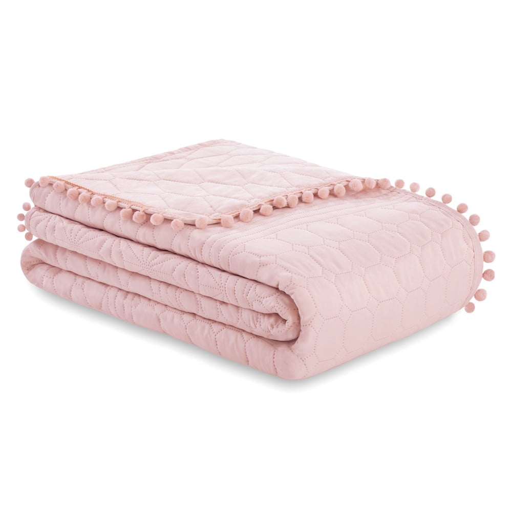  Cuvertură pentru pat AmeliaHome Meadore, 170 x 210 cm, roz pudră 