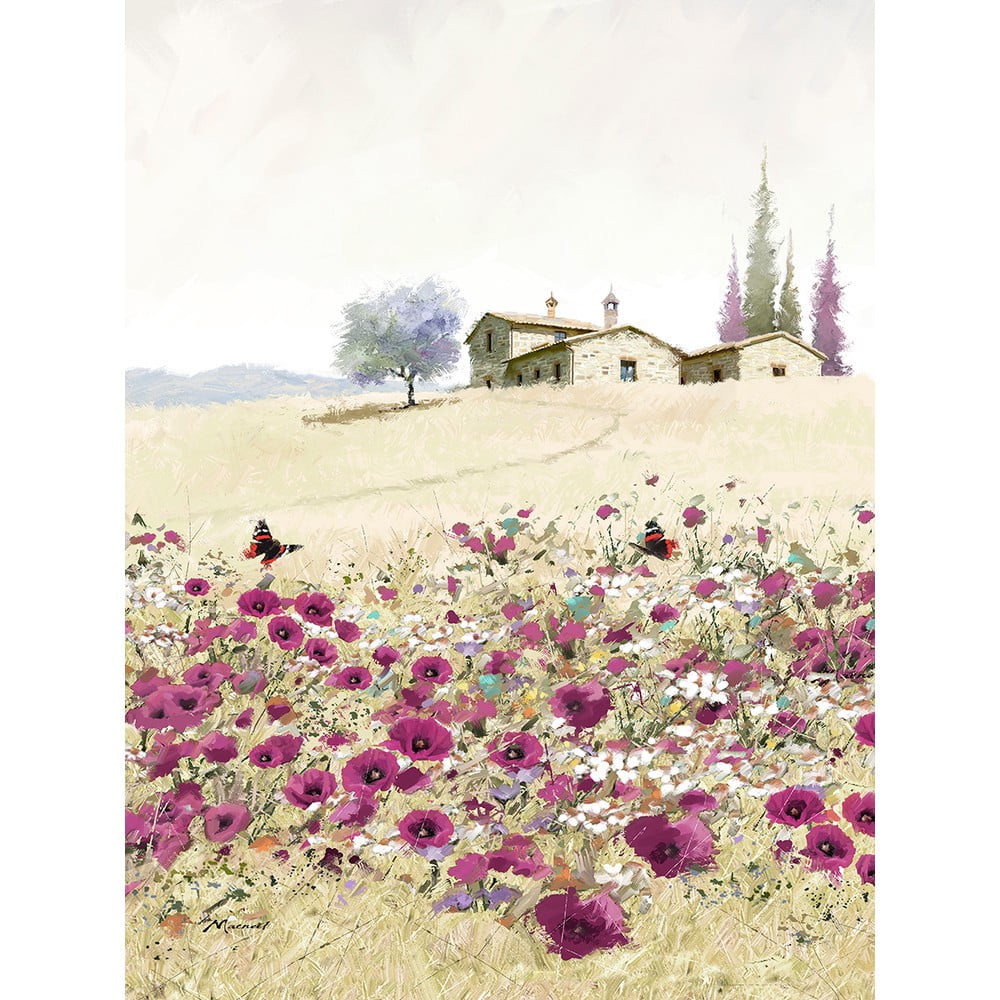 Poza Tablou pe panza Styler Violet Poppies, 50 x 70 cm