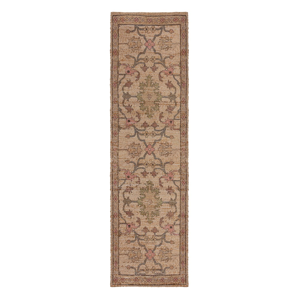 Covor tip traversă în culoare naturală țesut manual din amestec de iută 60x230 cm Celine Jute Global – Flair Rugs