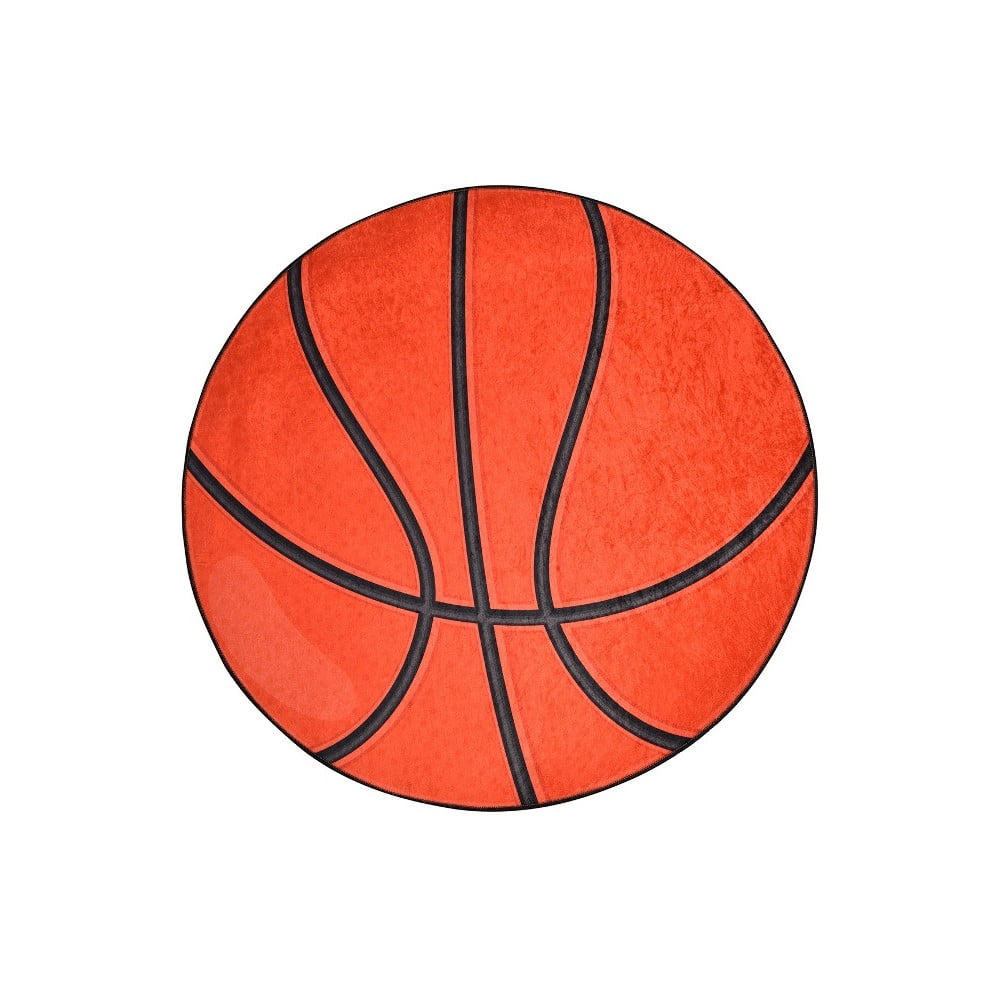 Covor antiderapant pentru copii Chilai Basketball, ø 140 cm, portocaliu bonami.ro imagine 2022