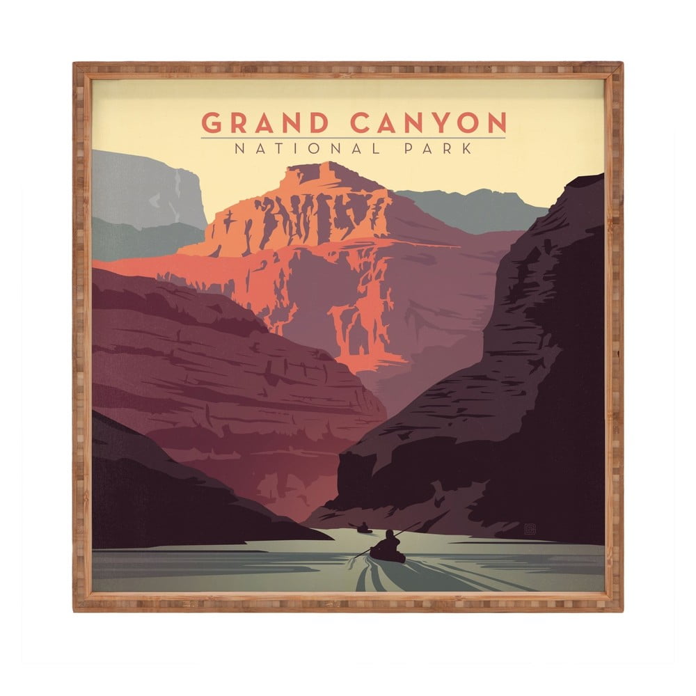 Tavă decorativă din lemn Grand Canyon, 40 x 40 cm bonami.ro imagine 2022