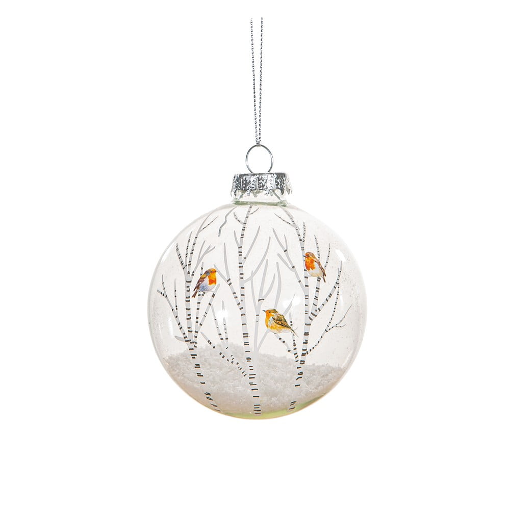 Ornament de Crăciun din sticlă Robins – Sass & Belle